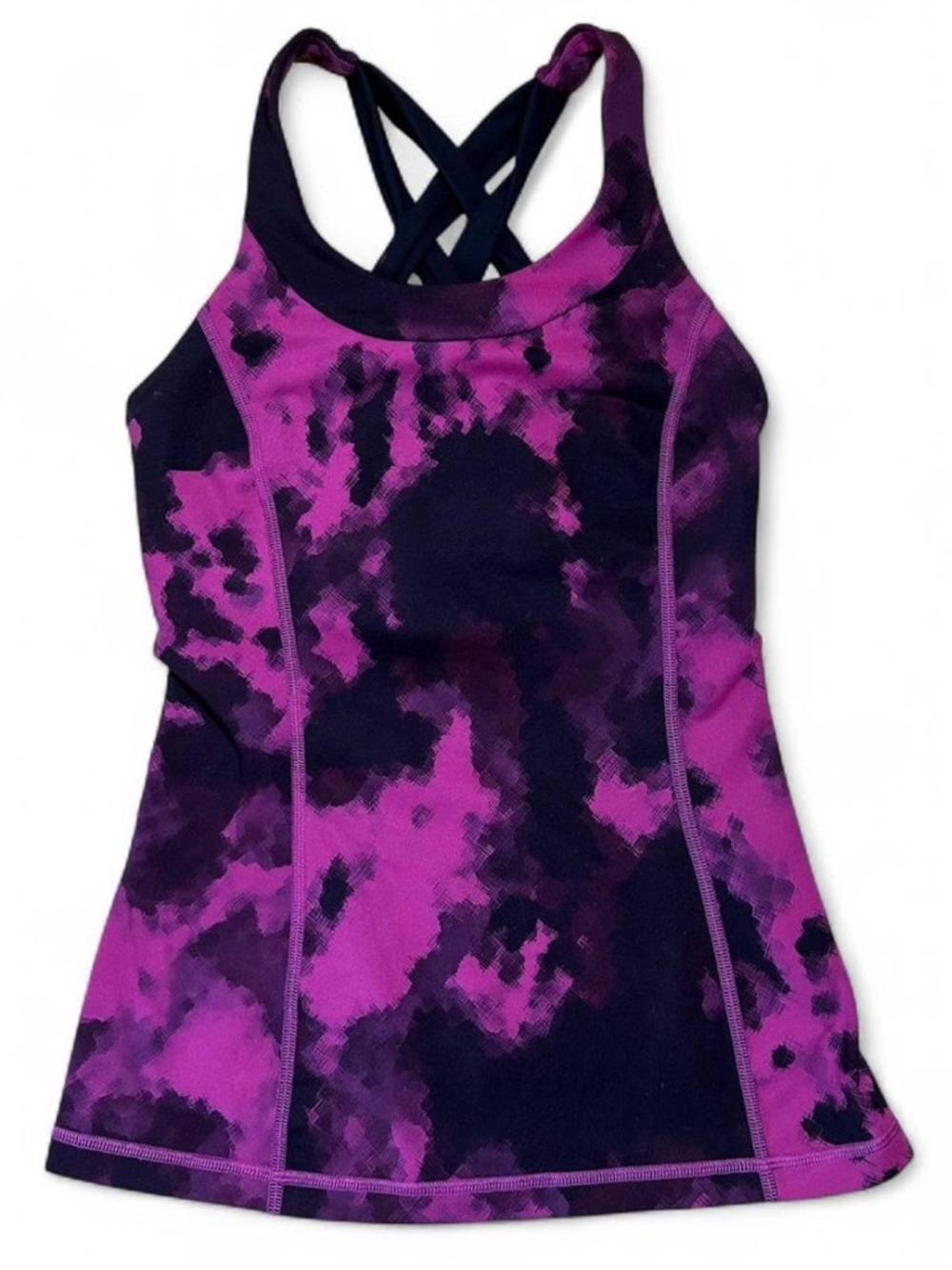 💜 Lululemon Athletica Enhearten Tank (4) - Blooming Pixie Raspberry Black